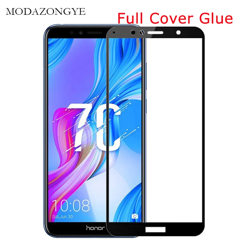 Закаленное стекло Honor 7C защита экрана Honor 7C для huawei Honor 7C 7 C AUM-L41 Русская версия 5,7 дюйма полное покрытие клей