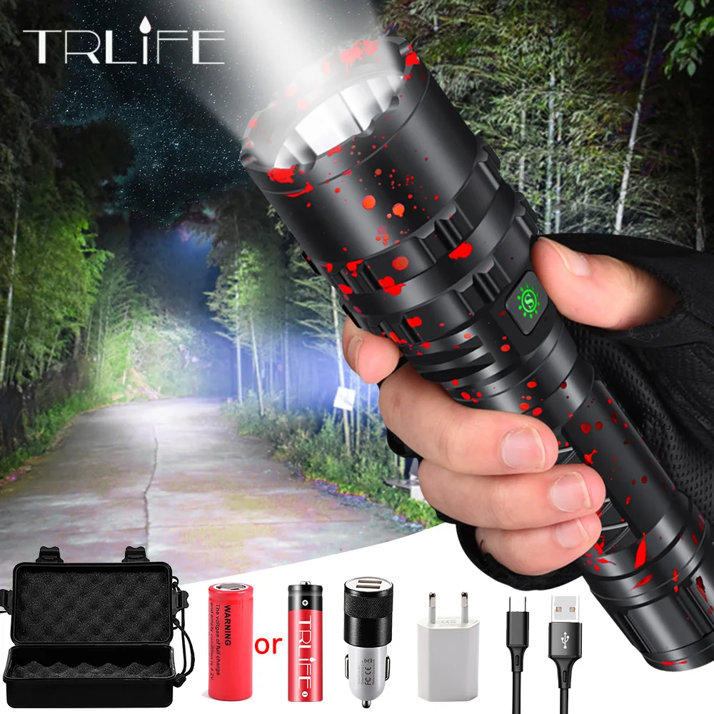 

2021 High Bright Power XHP50.2 LED Flashlight Xlamp Aluminum Hunting L2 Waterproof Torch Light Powerful Lanterna By 18650 26650