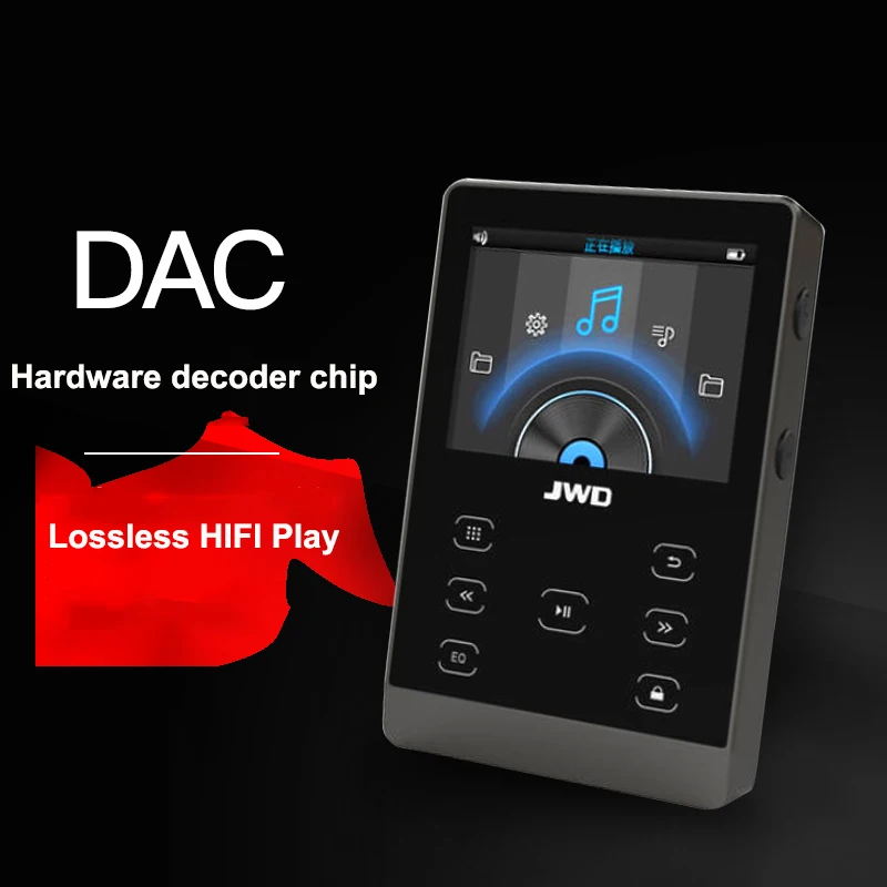 JWD HIFI музыкальный плеер мини Mp3 сенсорный экран Lossless 30 H WAV/FLAC/APE 8 ГБ/16 Гб Поддержка