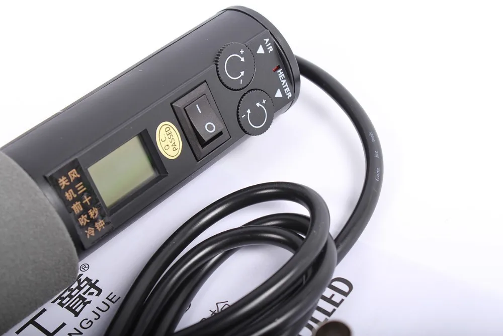 220 В 450 Вт 450 градусов lcd Регулируемая электронная Тепловая фена паяльная станция IC SMD BGA Rework 4 сопла 8018 lcd