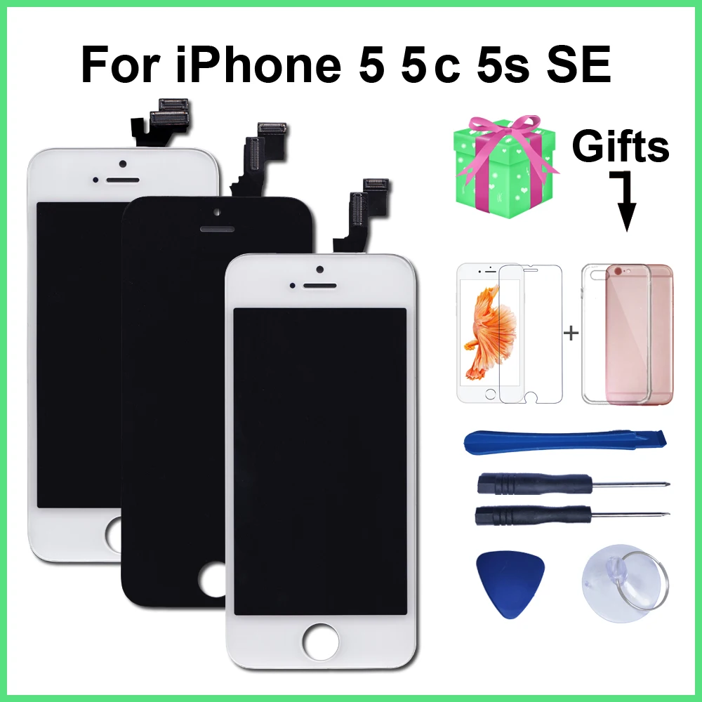 AAA качественный ЖК-дисплей для iPhone 5 5C 5S SE, сменный экран, дигитайзер, сенсорный экран в сборе для iPhone 6, ЖК-экран