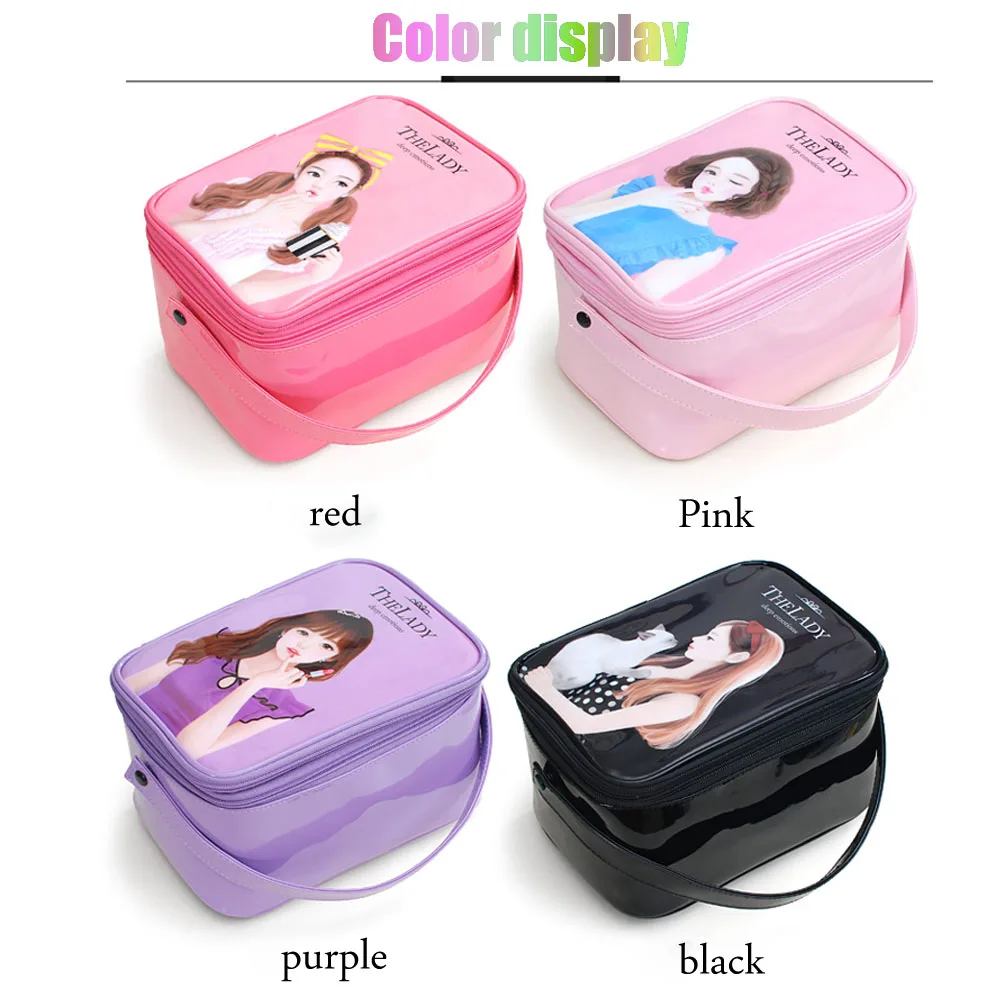 Макияж Чехол Высокое качество Водонепроницаемый PU косметичка высокого Ёмкость