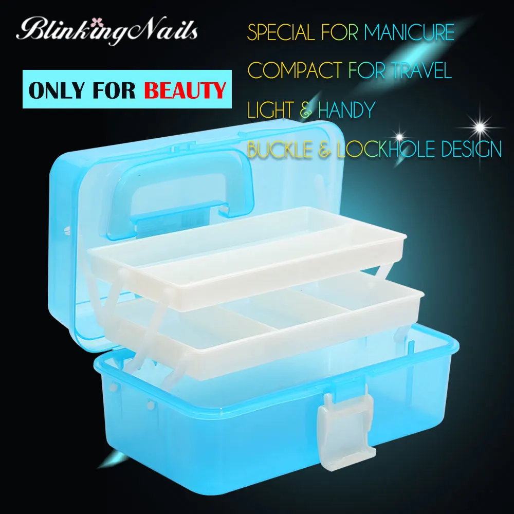 BlinkingNails коробка для хранения инструментов ногтей оборудование дизайна