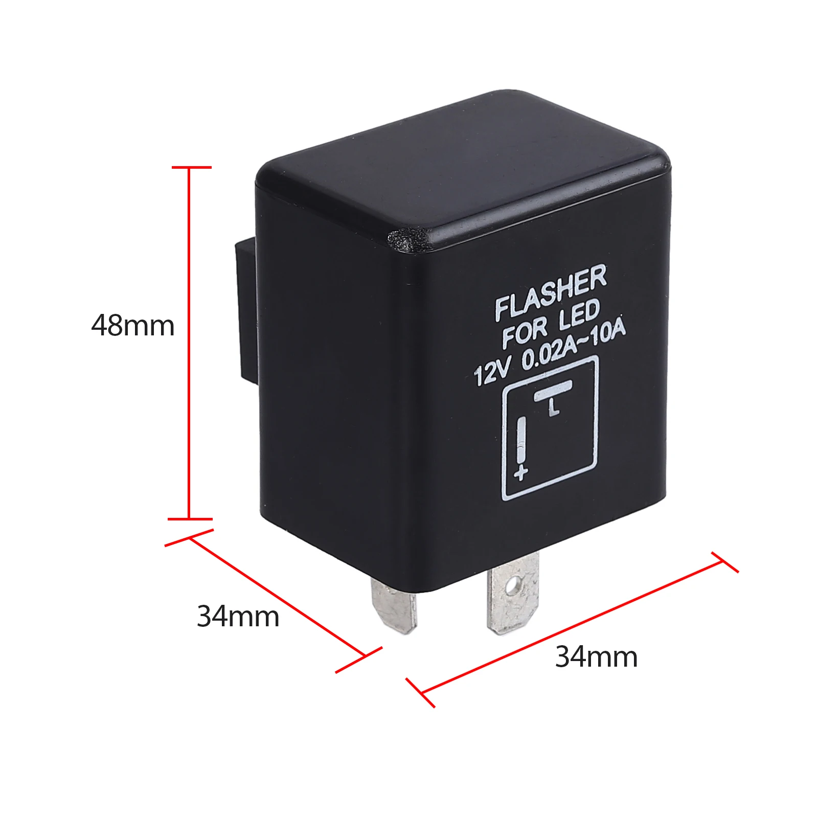 0.02A-10A 12V 2 контакты Светодиодный проблесковый маячок реле для Универсальный