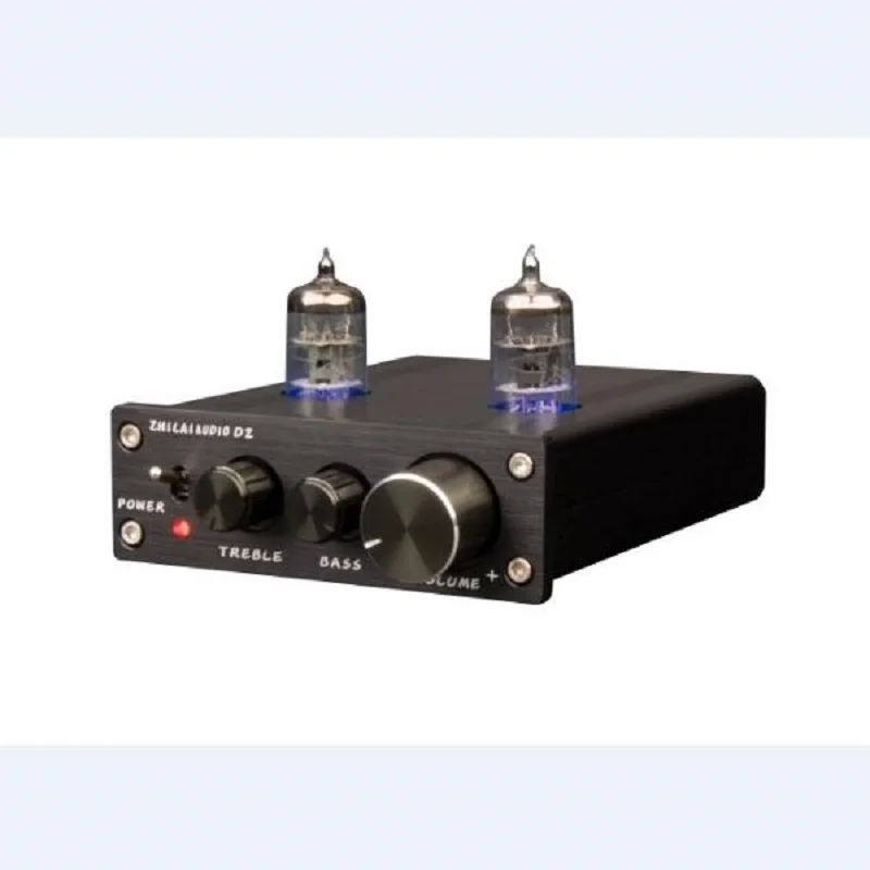 2017 ZHILAI D2 HIFI Трубка 6J1 Предусилитель Клапана Аудио Двухканальной Вч Бас с Адаптер