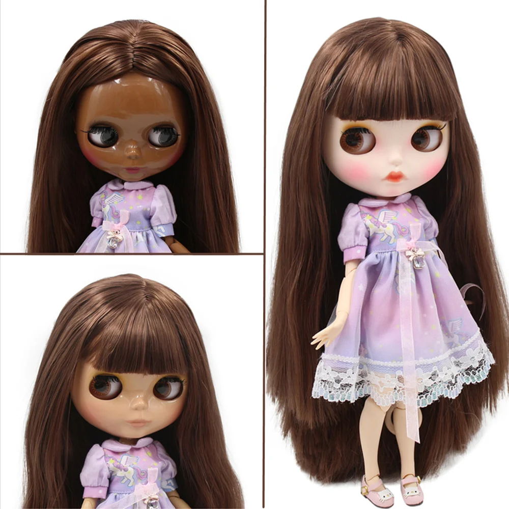 Кукла ICY DBS Blyth на заказ No. BL483 темно коричневые волосы 1/6 bjd azone s аниме|Куклы| |