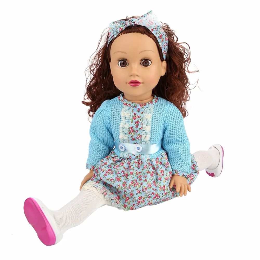 45 см детская кукла для девочки виниловая модная Имитация куклы с одеждой платье