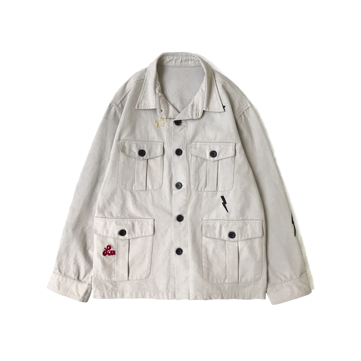 2018 весна и осень Для мужчин новая японская вышивка лацкане пиджака молодежная