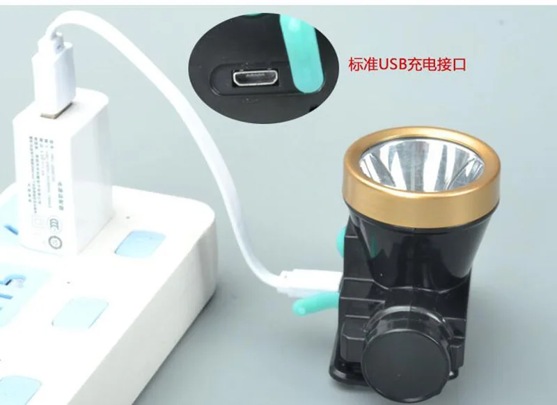 Мощный светодиодный налобный фонарь с USB зарядкой и аккумулятором светильник