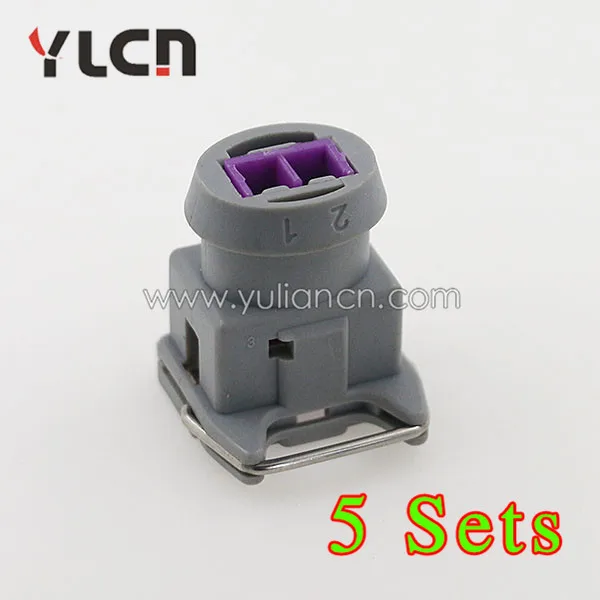 Бесплатная доставка 5 комплектов 2 Pin серый женский сенсор разъем герметичный для