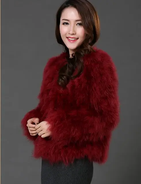 2020 ostrich fashion размера плюс jacket vintage fur coat XS S L XL 2XL 3XL 4XL 5XL 6XL 7XL черный красный розовый