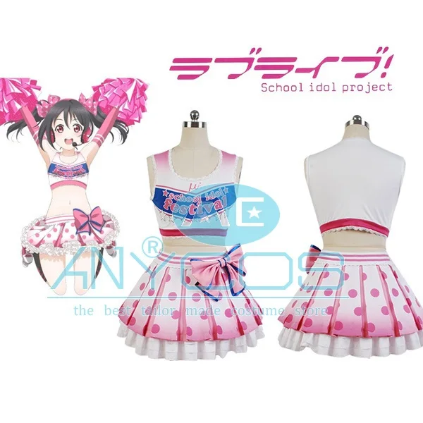 

LoveLive Niko Yazawa Cosplay Costume Cheerleaders Uniform Women Girls Summer Dress Anime Cosplay Costume Custom Made