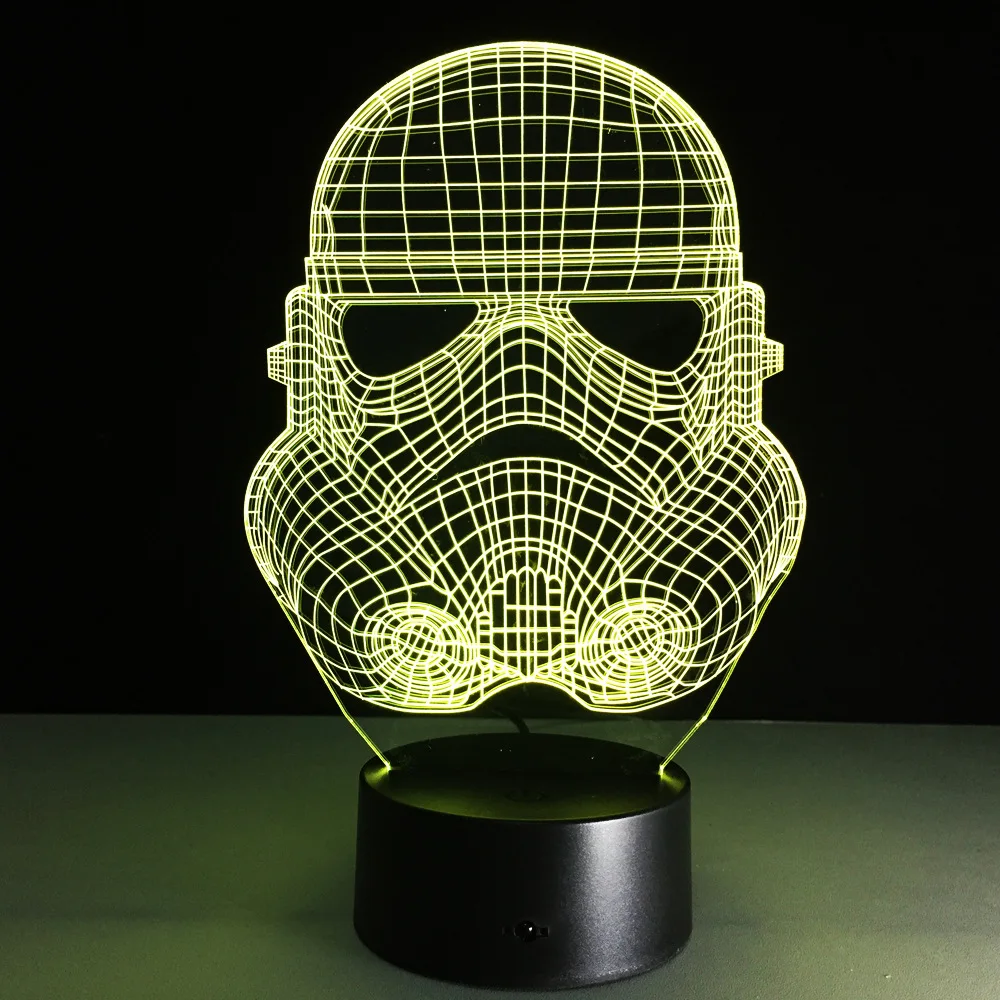 Настольная светодиодная 3d лампа Звездные войны 7 цветов|Ночники| |