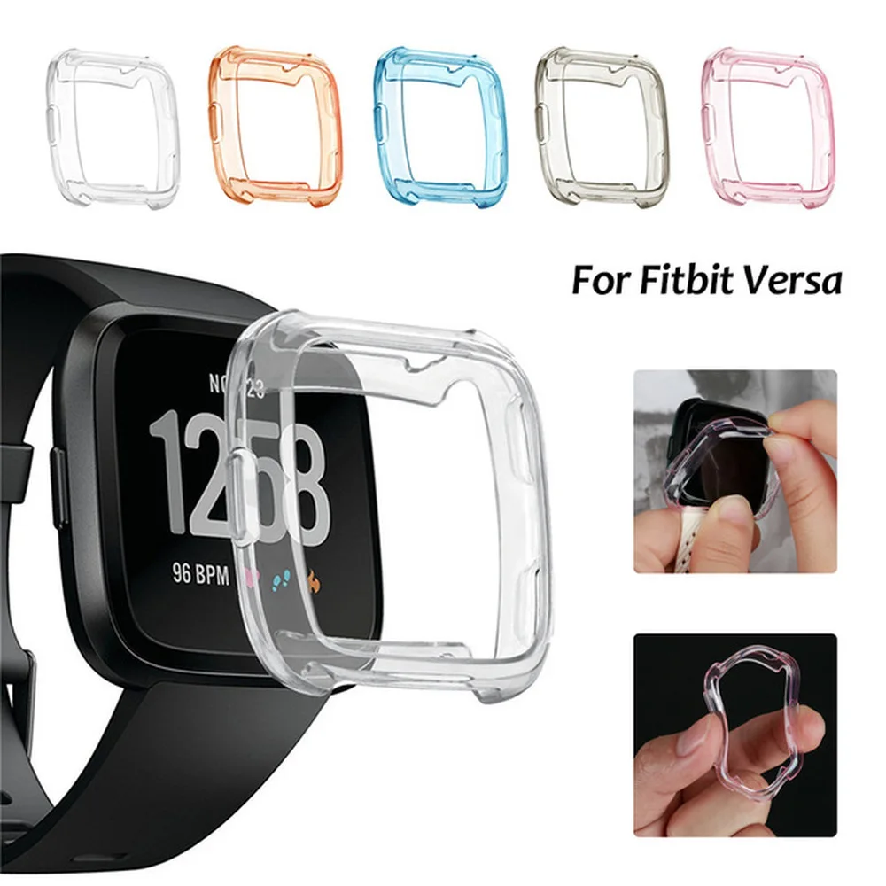 ТПУ силиконовый чехол Корпус часов Защита корпуса протектор для Fitbit Versa смарт-браслет трекер фитнес-трекер