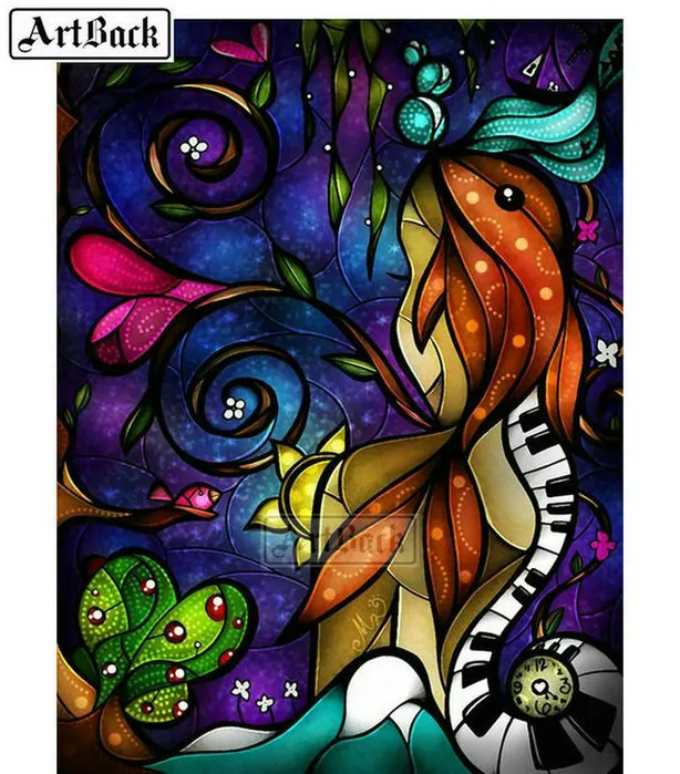 Полноразмерная Алмазная 5D картина мультяшная икона принцессы алмазная вышивка