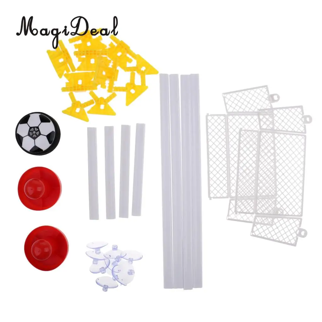 

MagiDeal Kids Mini Air Hockey Hover Ball Indoor Football Soccer Sport Toy Set 1 Ball + 2 Pushers + 2 Gate + Mounting Hardware