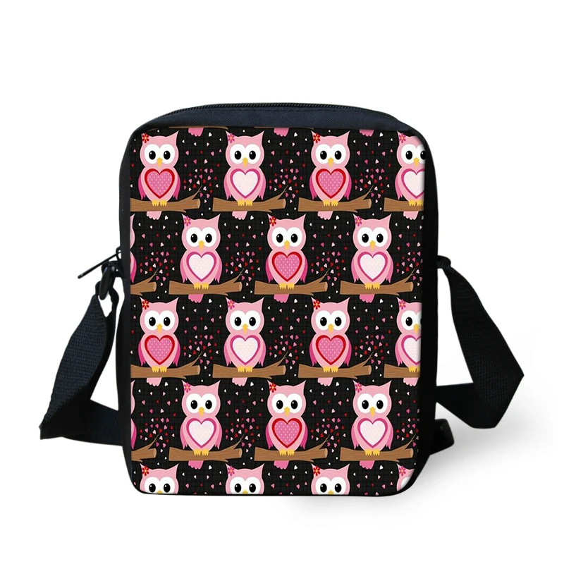 Fashion Anime Cute Owl Messenger Bags For Boys Girls Mini Casual Shoulder Bag Travel Hangbag Women Lady Crossbody ELVISWORDS | Багаж и