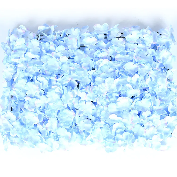 sky blue 6 шт. 60x40 см искусственные гортензии панно Цветы Свадебный фон центральные украшения Место Цветочный декор поддельные цветы - Цвет: sky blue