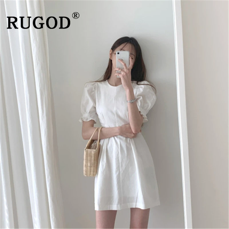 Женское платье трапециевидной формы RUGOD элегантное однотонное с расклешенными