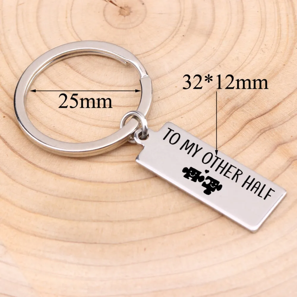 Брелок для ключей к второй половине из нержавеющей стали 3 цвета - купить по
