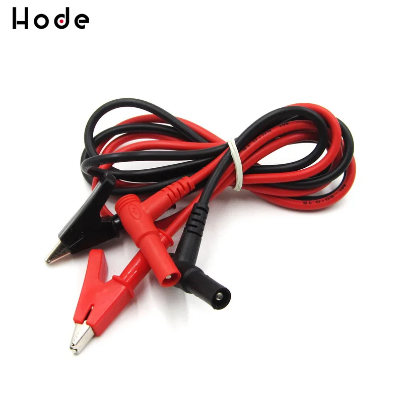 

102CM 1Pair Banana Plug 4mm To Shrouded Copper Electrical Clamp Alligator Clip Test Cable Leads 1M For щупы для мультиметра