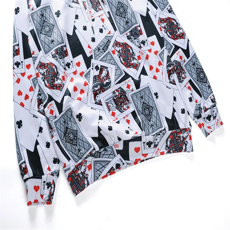 Hoodies Men 2018 Brand Male 3D Poker Playing Cards Print Hooded Sweatshirt Mens Hoodie Tracksuit Sweat Coat Casual Sportswear | Мужская