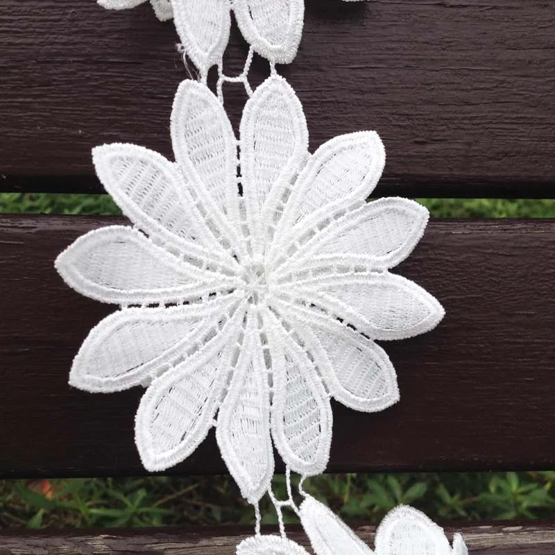 

3D White Flower Lace for Hairpin,DIY Decorative Embroidery Patchwork Clothes Applique Accessories