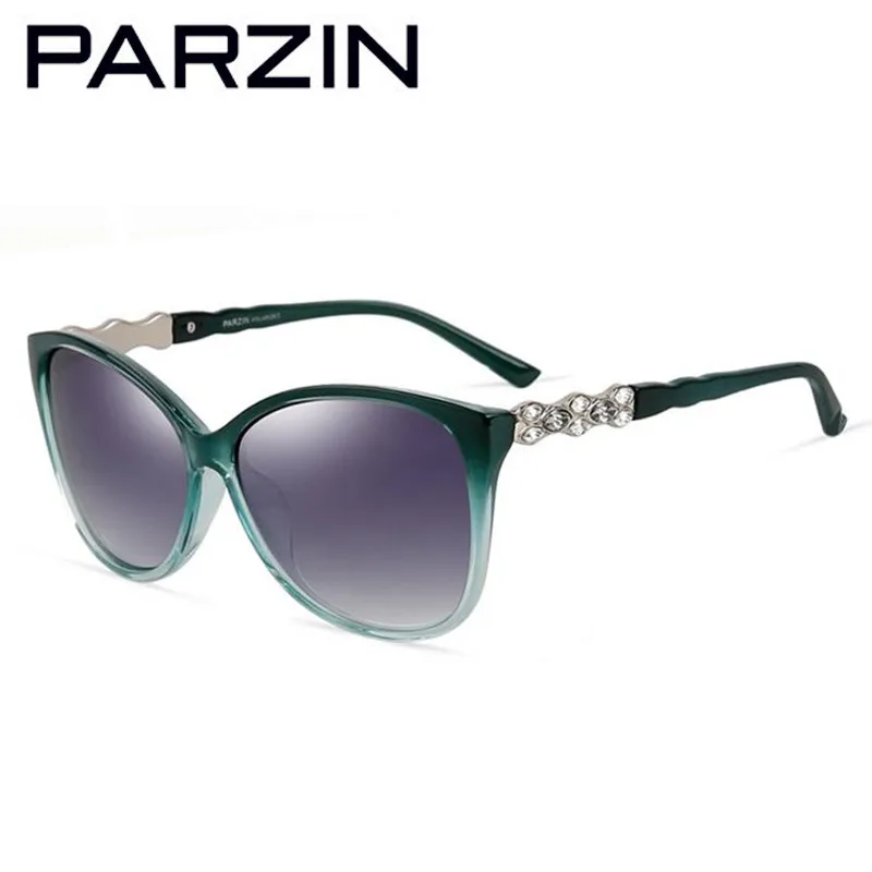 PARZIN Поляризованные солнцезащитные очки Женщины Элегантный Rhinestone Солнцезащитные