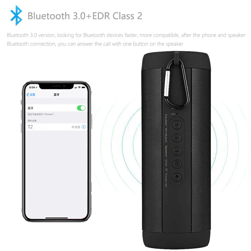 Стерео Bluetooth динамик водонепроницаемый/беспроводной/музыка/мини портативный динамик для телефона компьютерные колонки Bluetooth Сабвуфер колонка