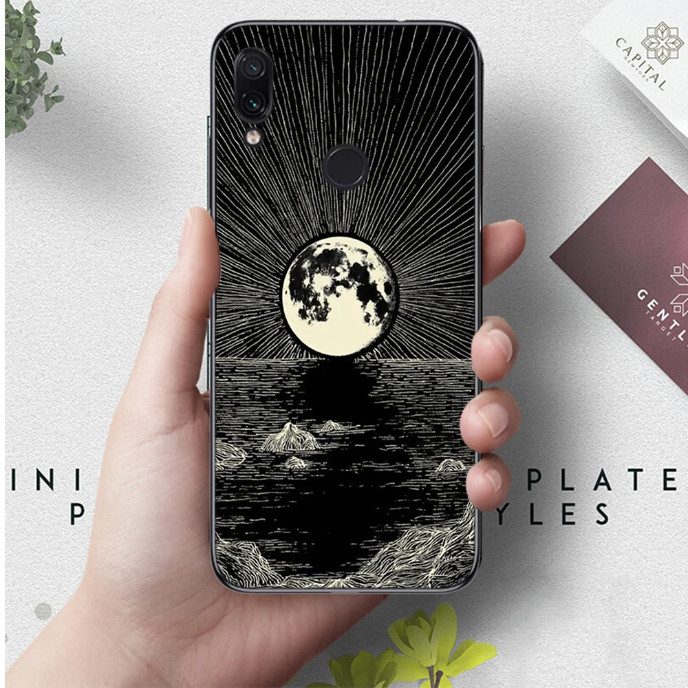 2 Lavaza солнце и луна черный силиконовый чехол для Xiaomi Redmi 4A 4X5 5A 6 6A 7 7A 8 8A K20 Pro Plus S2 Go - Цвет: 2