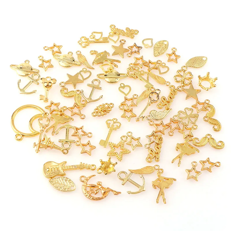 Новая Винтажная 20 шт формы смешивания антикварная металлическая полая Рама Клей