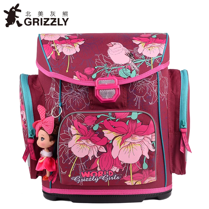 Гризли Россия детские милые ортопедические школьные сумки для девочек Детские