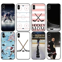 black tpu case for iphone 5 5s se 2020 6 6s 7 8 plus x 10 case silicone cover for iphone xr xs 11 pro max case ice hockey sport
