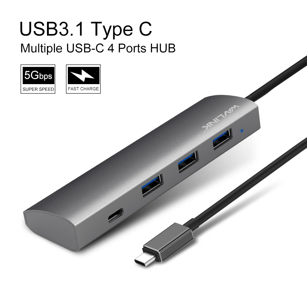 Сертифицированный usb концентратор с 4 портами разветвитель 3 0 USB C адаптером