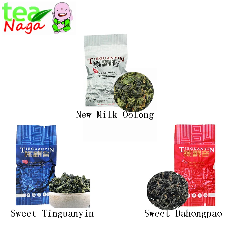 3 kind Sweet Milk Oolong Tea milk Da Hong Pao dahongpao hong pao perfumes sweet oolong tea tieguanyin 50g discounts |