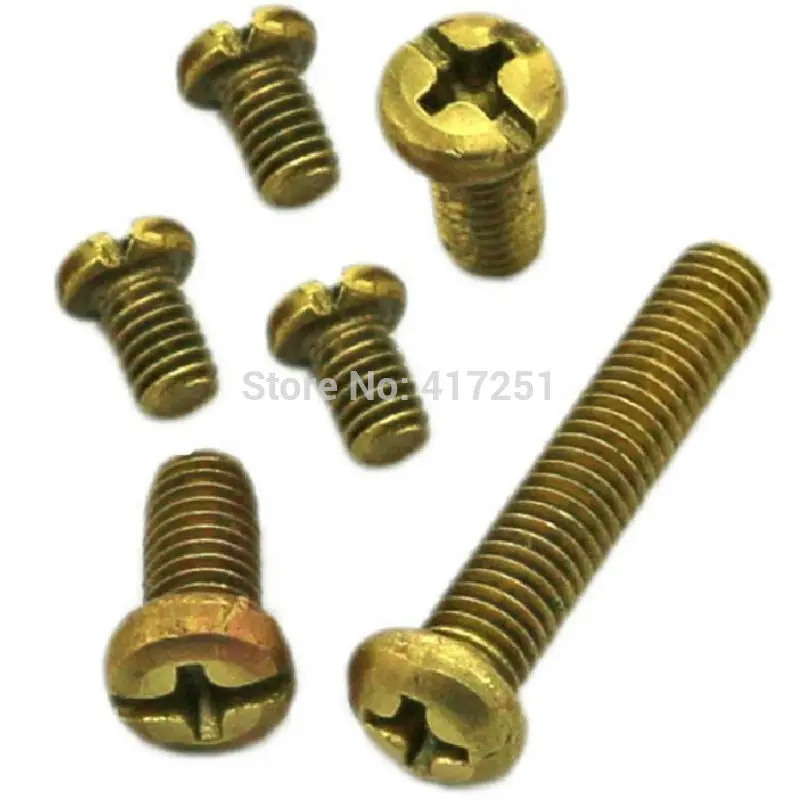 

1 piece Metric M6*30mm Brass Cross Recessed Pan Head Screws Fasteners