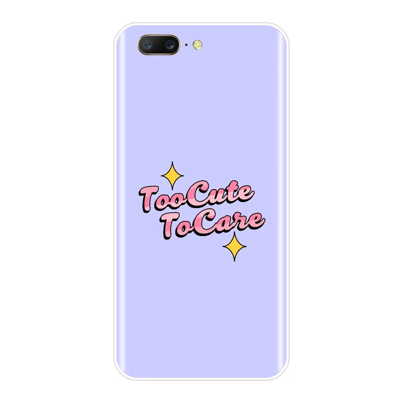 Задняя крышка для One Plus 3 3T 5T 6 6T силиконовая Мягкая желтая цитата розовая