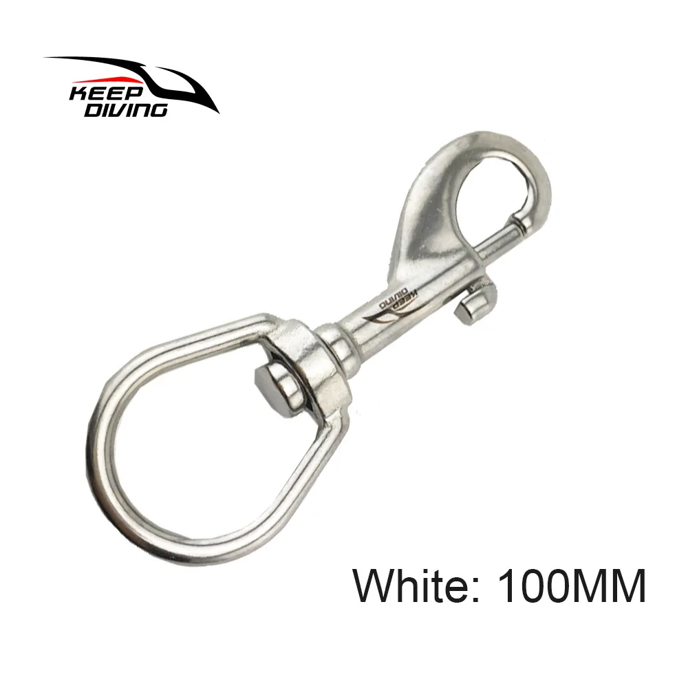 100MM 316 Stainless Steel Diving Buckle Scuba Single Ended Bolt Snap Clip Accessory 2 Colors | Спорт и развлечения