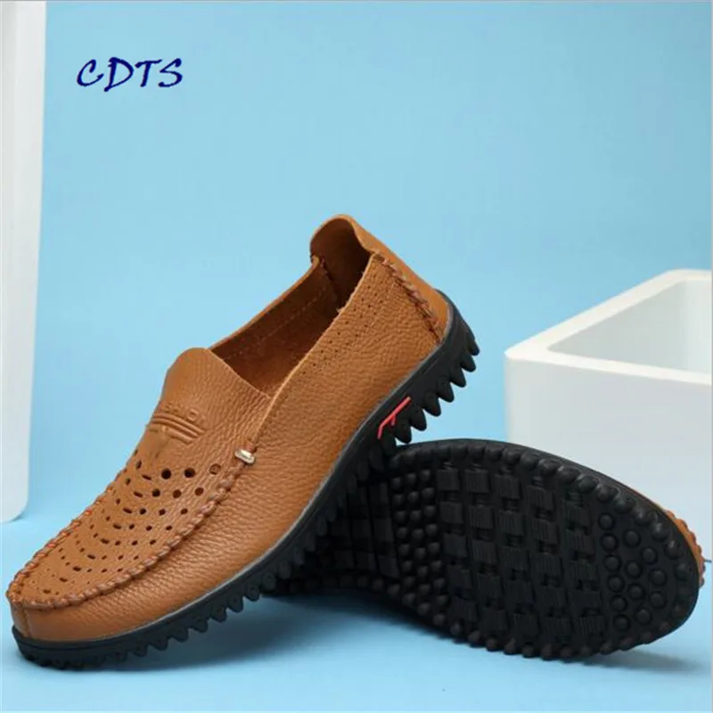 

LLXF Big Size 35~47 Summer Soft Moccasins Men Loafers High Quality Genuine Leather Shoes Men Flats Driving Zapatos Free Shipping