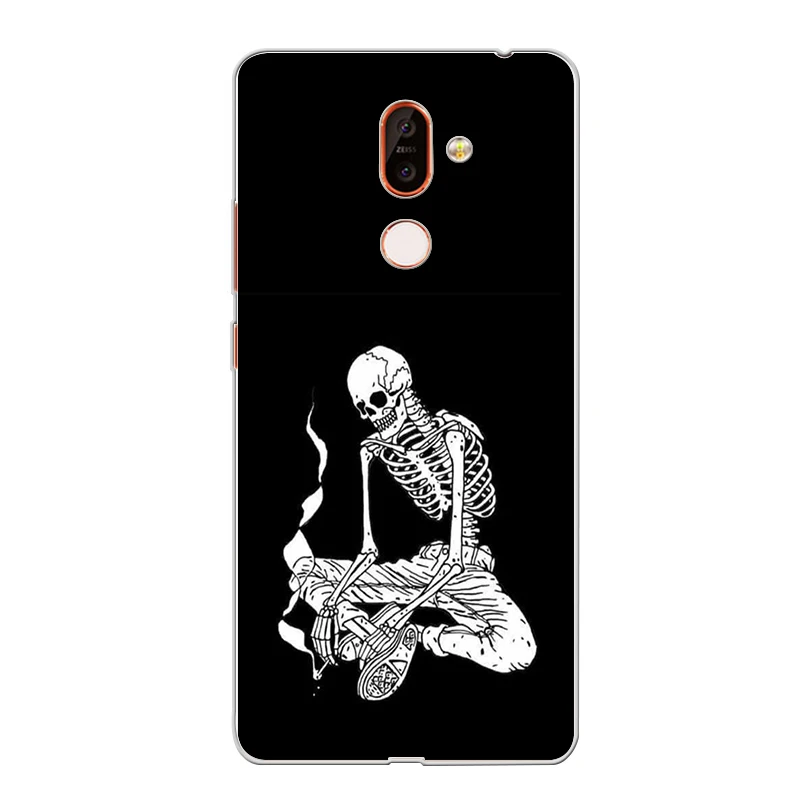 ciciber Phone Case for Nokia 9 PureView 1 2 3 5 6 7 8 Sirocco Back Cover 2.1 3.1 5.1 6.1 7.1 8.1 Plus Human Skeleton |