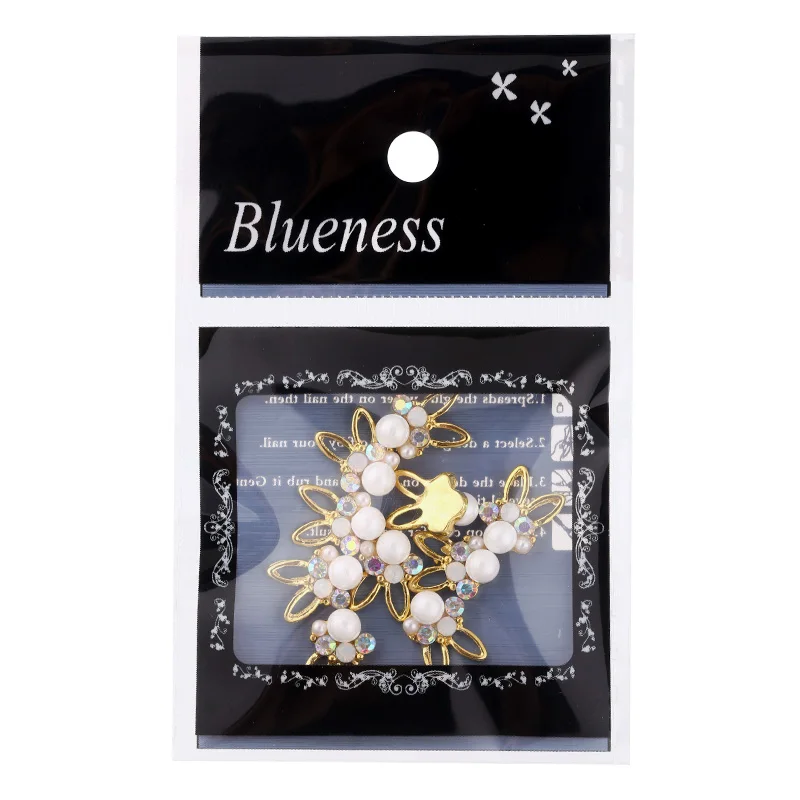 Blueness 10 шт./лот дизайн золотого и серебряного кролика 3D украшения для ногтей