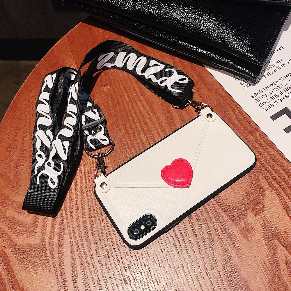 JONSNOW чехол с кожаным ремешком для iPhone 6 S 7 8 Plus мягкий ТПУ s X XR XS Max чехлы сердечками |