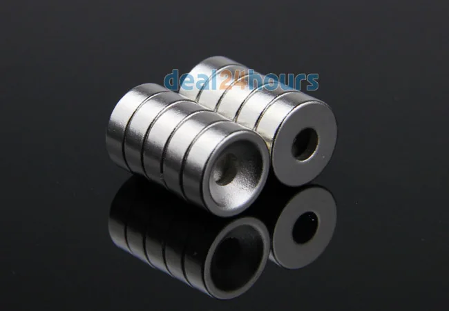 OMO Magnetics 100 шт. супер сильные Круглые неодимовые потайные кольцевые магниты 12 мм x 4