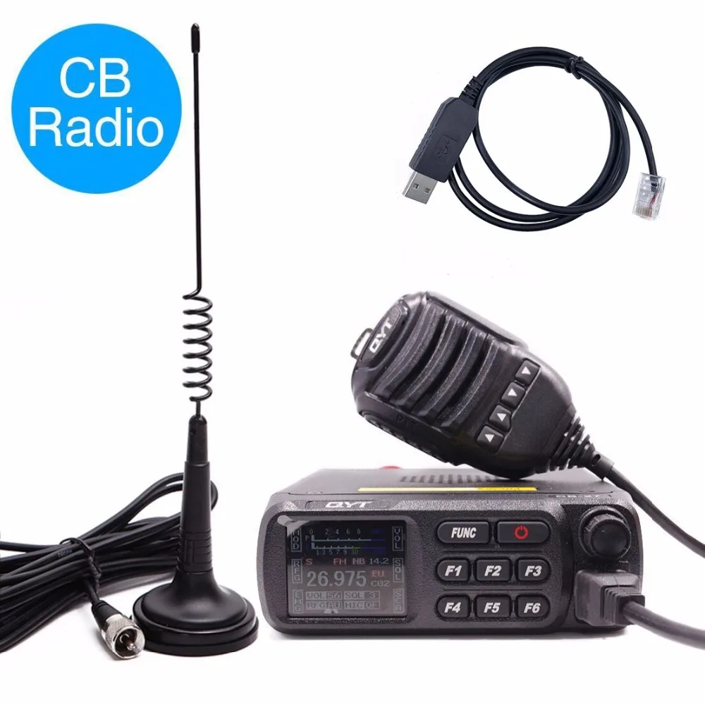 Автомобильный мобильный радиоприемник QYT CB 27 МГц AM/FM 12/24 в 4 Вт ЖК экран|Рации| |