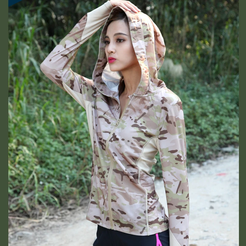 Женская толстовка с капюшоном 100% полиэфирная молния дышащая камуфляжная|women