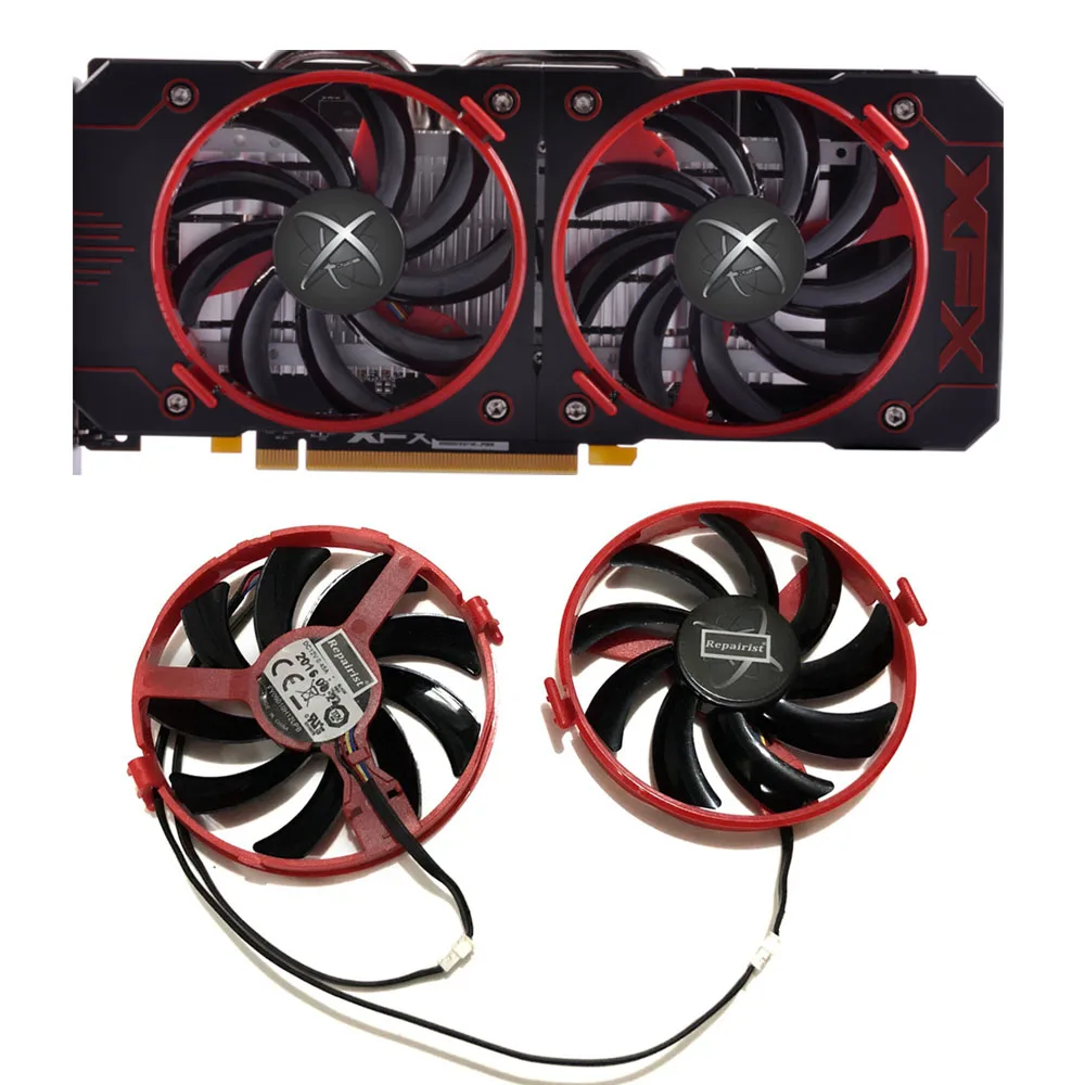 XFX RX460 Стандартный графический процессор VGA охлаждающий вентилятор для 2 ГБ/4 ГБ R9