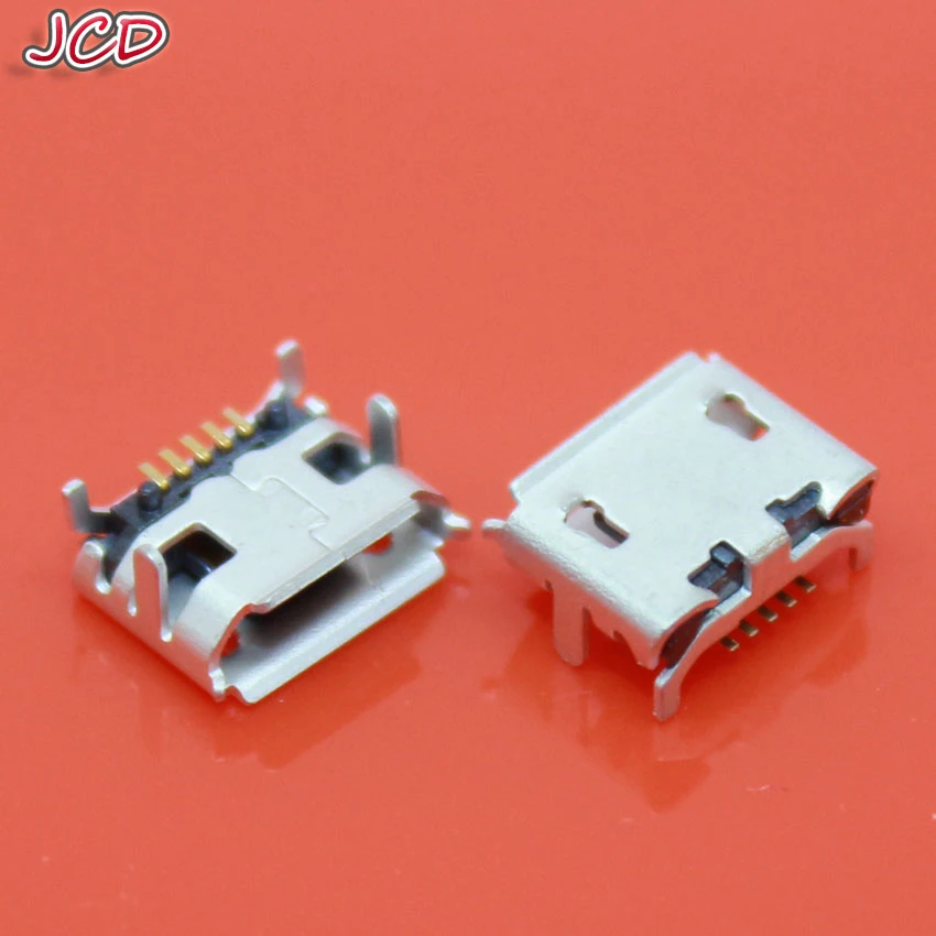 JCD Новый micro USB 5-контактный разъем бычий Рог пластина на четырех ножках игольчатый