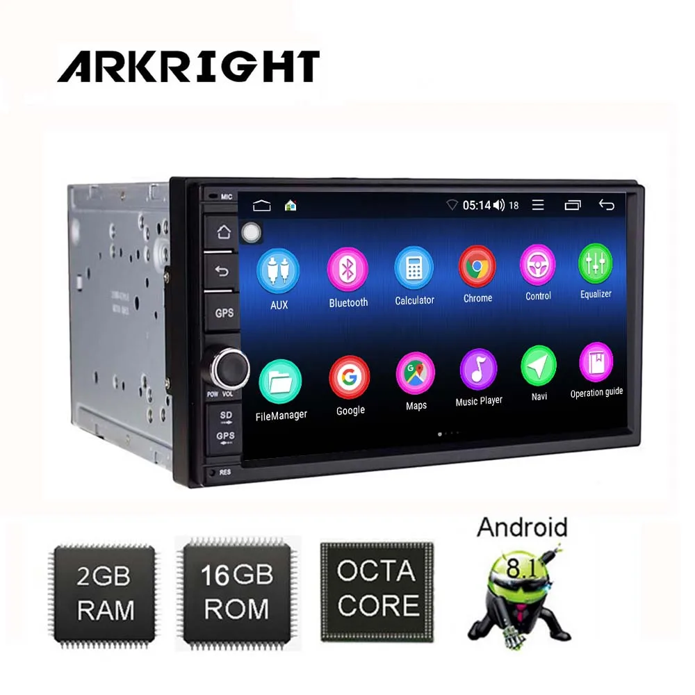 ARKRIGHT 7 &quot2 Din головное устройство Android 8 1 Авто плеер/автомобильный стерео/gps
