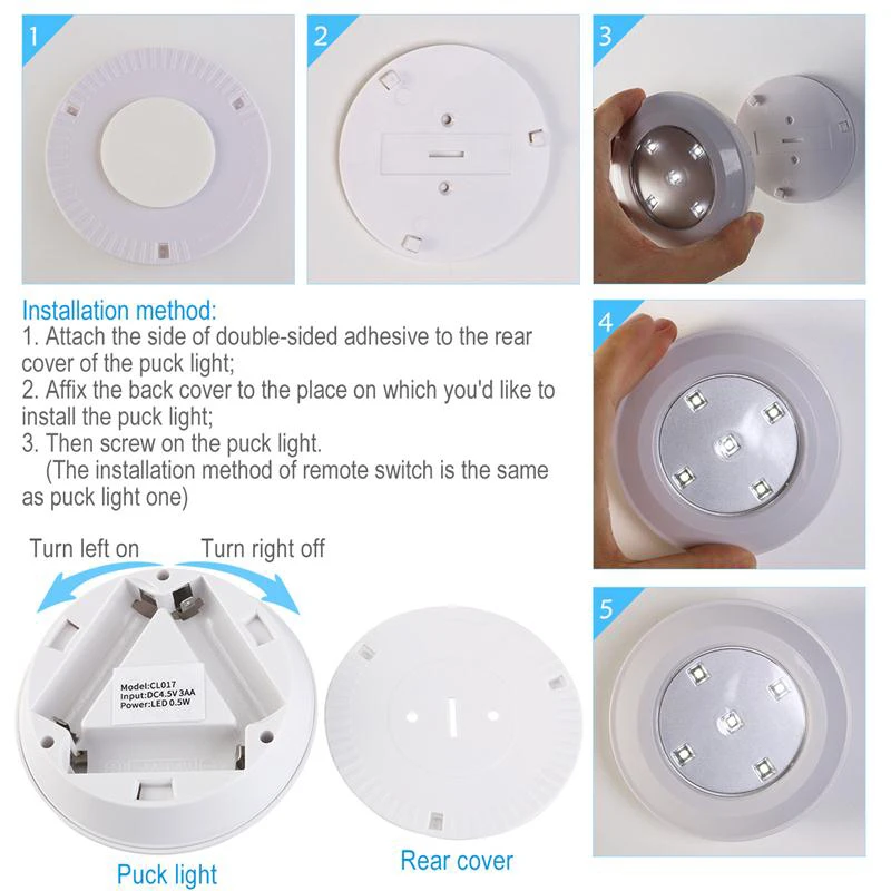 4 шт. пульт дистанционного управления Ночной свет PIR датчик движения тела