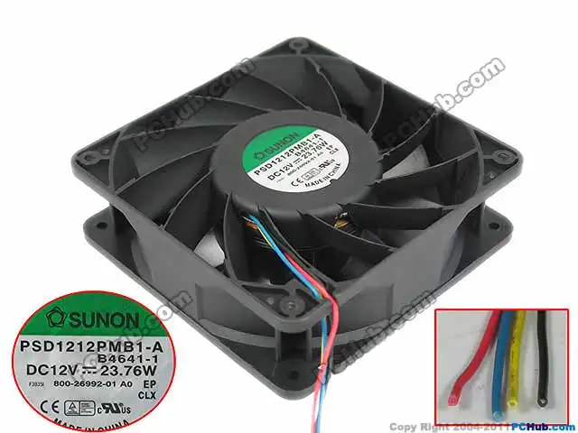 SUNON PSD1212PMB1 A B4641 1 Сервер охлаждающий вентилятор AC/DC 12V 23 76 W 120x120x38 мм 4 провод|Кулеры и